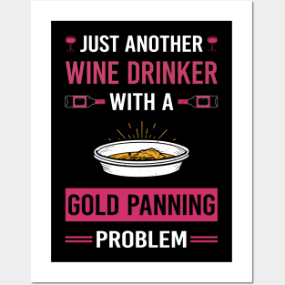 Wine Drinker Gold Panning Panner Posters and Art